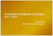 Computer Hardware Concepts Input - Output Thad Crews Western Kentucky University