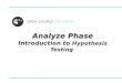 Analyze Phase Introduction to Hypothesis Testing