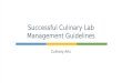 Culinary Arts Successful Culinary Lab Management Guidelines