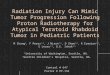 Radiation Injury Can Mimic Tumor Progression Following Proton Radiotherapy for Atypical Teratoid Rhabdoid Tumor in Pediatric Patients M Chang 1, F Perez