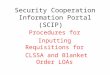 Security Cooperation Information Portal (SCIP) Procedures for Inputting Requisitions for CLSSA and Blanket Order LOAs