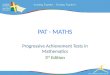 PAT - MATHS Progressive Achievement Tests in Mathematics 3 rd Edition