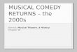 MUSICAL COMEDY RETURNS – the 2000s Kenrick, Musical Theatre, A History Chapter 16