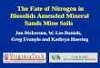 The Fate of Nitrogen in Biosolids Amended Mineral Sands Mine Soils Jon Dickerson, W. Lee Daniels, Greg Evanylo and Kathryn Haering