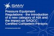 Pressure Equipment Regulations - the introduction of a new category of AIA and the impact on SAQCC Certified Competent Persons AIA Meeting November 2010