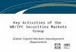 Key Activities of the WB/IFC Securities Markets Group Global Capital Markets Development Department