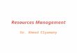 Outline Definition of Resources Resource Aggregation/Loading Problems Associated with Resource Resource Leveling Resource Scheduling