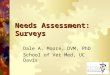 Needs Assessment: Surveys Dale A. Moore, DVM, PhD School of Vet Med, UC Davis