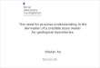 The need for process understanding in the derivation of a credible dose model for geological repositories Shulan Xu 2010-01-26