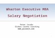 Wharton Executive MBA Salary Negotiation Peter Jacobs Global Career Coaching  1
