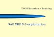 Click to add text SAP XBP 3.0 exploitation TWS Education + Training