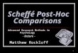 1 Advanced Research Methods in Psychology - lecture - Matthew Rockloff Scheffé Post-Hoc Comparisons