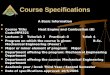 Course Specifications A Basic Information Course Title: Heat Engine and Combustion (B) Code:MPE321 Course Title: Heat Engine and Combustion (B) Code:MPE321