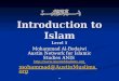Introduction to Islam Level 1 Mohammad Al-Bedaiwi Austin Network for Islamic Studies ANIS   mohammad@AustinMuslims.org