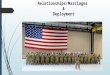 Relationships/Marriages & Deployment. What we will discuss today  Definitions  Statistics  Different types of relationships  Who Deployment affects