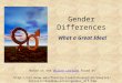 Gender Differences What a Great Idea! Based on the Online Lecture found atOnline Lecture 