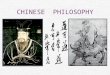 CHINESE PHILOSOPHY. PRE- HISTORIC CHINA Neolithic 12,000-2000 bce Yangshao Culture 5000-2500 bce Hongshan Culture 4700- 2900 bce Lung-shan Culture 2500-1000