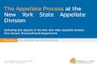 The Appellate Process at the New York State Appellate Division Perfecting Civil Appeals in the New York State Appellate Division, First, Second, Third
