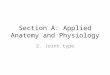 Section A: Applied Anatomy and Physiology 2. Joint type