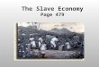 The Slave Economy Page 479. Views on Slavery Slavery had been a part of American life since colonial days. Some people thought slavery was wrong. Most