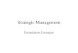 Strategic Management Foundation Concepts. Lecture Topics Concept of Strategic Management Path od Course Roles in Strategic Management Deliberate and Emergent