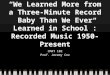 “We Learned More from a Three-Minute Record Baby Than We Ever Learned in School”: Recorded Music 1950-Present CMAT 102 Prof. Jeremy Cox