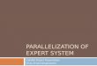 PARALLELIZATION OF EXPERT SYSTEM CS6260 Project Presentation Vinay B Gavirangaswamy