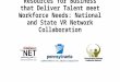 Resources for Business that Deliver Talent meet Workforce Needs: National and State VR Network Collaboration