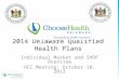 2014 Delaware Qualified Health Plans Individual Market and SHOP Overview HCC Meeting: October 10, 2013 