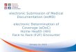 Electronic Submission of Medical Documentation (esMD) electronic Determination of Coverage (eDoC) Home Health (HH) Face to Face (F2F) Encounter January