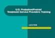 U.S. Probation/Pretrial Treatment Service Providers Training 12/17/09