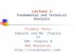 Lecture 3 Fundamental and Technical Analysis Primary Texts Edwards and Ma: Chapter 16 CME: Chapter 8 Web Resources 
