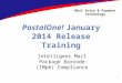 Mail Entry & Payment Technology PostalOne! January 2014 Release Training Intelligent Mail Package Barcode (IMpb) Compliance 1