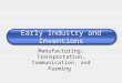 Early Industry and Inventions Manufacturing, Transportation, Communication, and Farming