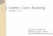 Common Core Reading Grades 6-12 Michelle Greenop Hopkins High School MichGree@hpsvikings.org