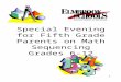1 Special Evening for Fifth Grade Parents on Math Sequencing Grades 6-12