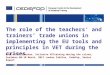 The role of the teachers’ and trainers’ trade unions in implementing the EU tools and principles in VET during the crises ETUI-ETUCE Seminar, Inclusive