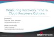 CONFIDENTIAL | ©2014 Unitrends |  Measuring Recovery Time & Cloud Recovery Options Jim Dziak Regional Sales Manager jdziak@unitrends.com