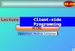 159.339 1 HTMLHTML Hypertext Markup Language Client-side Programming Lecture