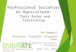 Professional Societies in Agriculture: Their Roles and Functioning Tom Hammett Director, InnovATE, Virginia Tech RUFORUM 4 TH Biennial Conference, Mozambique