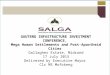 GAUTENG INFASTRUCTURE INVESTMENT CONFERENCE, Mega Human Settlements and Post-Apartheid Cities Gallagher Estate, Midrand 17 July 2015 Delivered by Executive