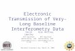 Electronic Transmission of Very- Long Baseline Interferometry Data National Internet2 day, March 18, 2004 David LapsleyAlan Whitney MIT Haystack Observatory,