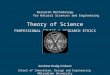 1 Research Methodology for Natural Sciences and Engineering Theory of Science PROFESSIONAL ETHICS & RESEARCH ETHICS Gordana Dodig-Crnkovic School of Innovation,
