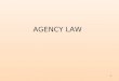 1 AGENCY LAW. 2 PrincipalAgent Third Party There are THREE relationships involved in Agency Law: Principal – Agent Principal – Third Party Agent – Third