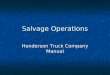 Salvage Operations Henderson Truck Company Manual
