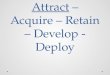 Attract – Acquire – Retain – Develop - Deploy Job Analysis Understanding Jobs People Want Module 2