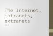 The Internet, intranets, extranets Ch-7-. The Internet The largest computer network in the world Is a network of networks owned by governments, universities,