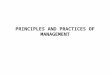 PRINCIPLES AND PRACTICES OF MANAGEMENT. Nature of Management What is Management: # Management is vast and extensive # Concerned with human beings who