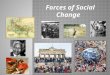 Forces of Social Change.  Was there a social change that took place in your article?  What was the society like before the change took place?  What
