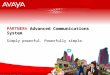 © 2007 Avaya Inc. All rights reserved. 1 Advanced Communicationsystem PARTNER® Advanced Communications System Simply powerful. Powerfully simple